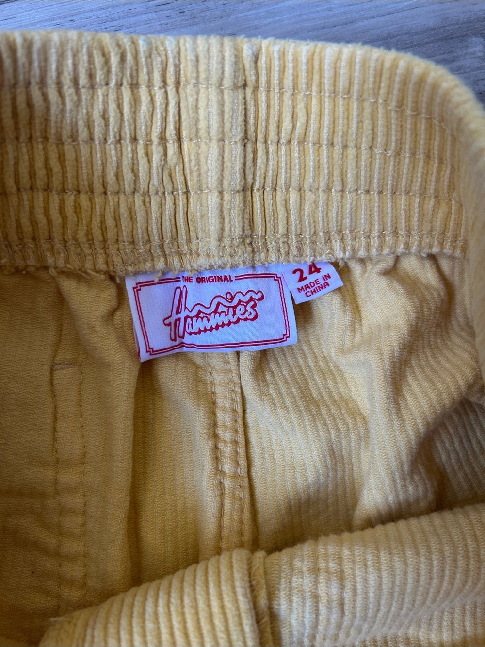 Hammies Yellow Corduroy High-Waist Shorts - Picture 9 of 9